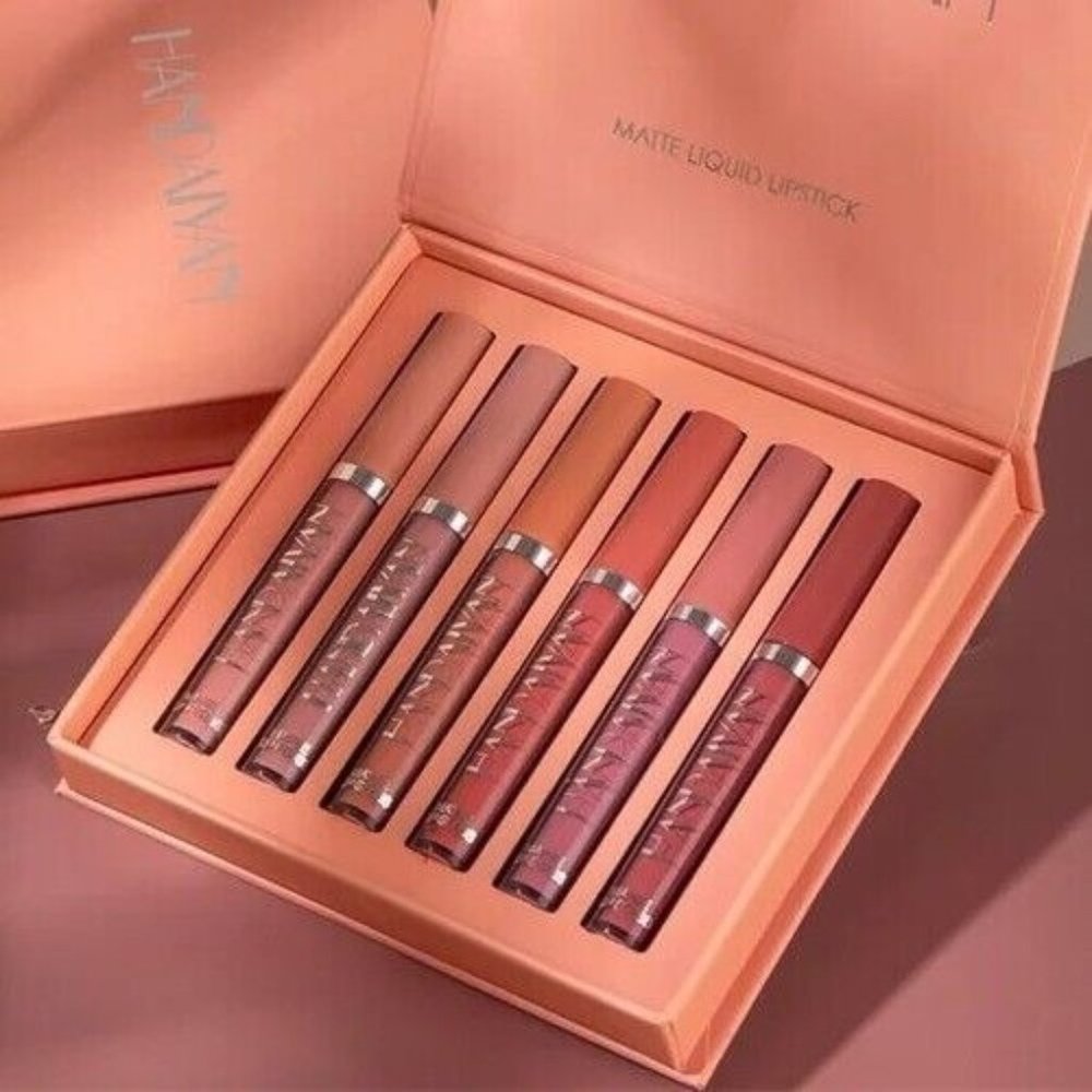 6Pcs Matte Liquid Lipstick Makeup Set, Matte Liquid Long-Lasting Wear Non-Stick